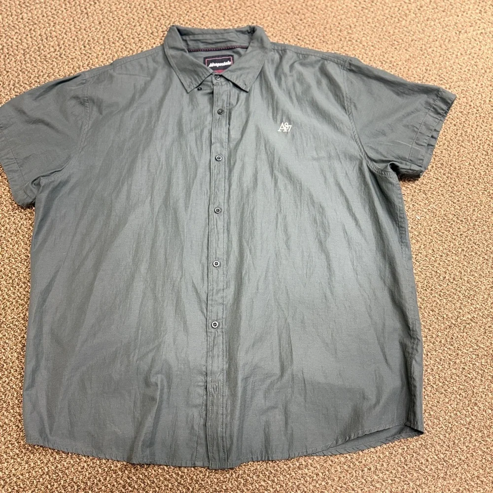 Aeropostale Men's Dark Sage Green‎ Button Down Shirt